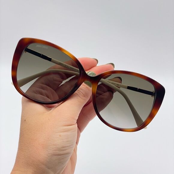 JIMMY CHOO Sunglasses ALY/F/S 086 Havana Cat Eye Women NEW main image 4